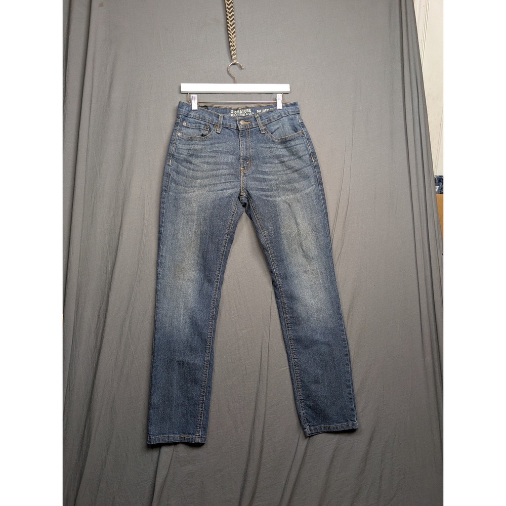 Signature by Levi Strauss & Co. Regular Fit Straight Blue Denim Jeans 32 X‎ 32